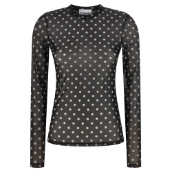 'Printed Sheer' sweater