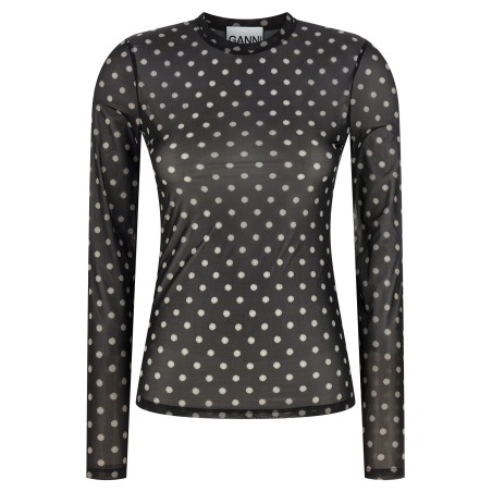 'Printed Sheer' sweater