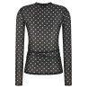 'Printed Sheer' sweater