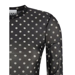 'Printed Sheer' sweater