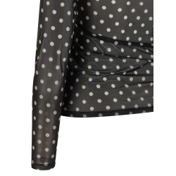 'Printed Sheer' sweater