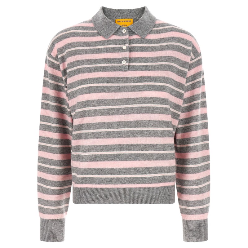 'Clloegiate Stripe Polo' sweater