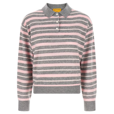'Clloegiate Stripe Polo' sweater