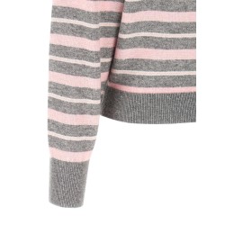 'Clloegiate Stripe Polo' sweater