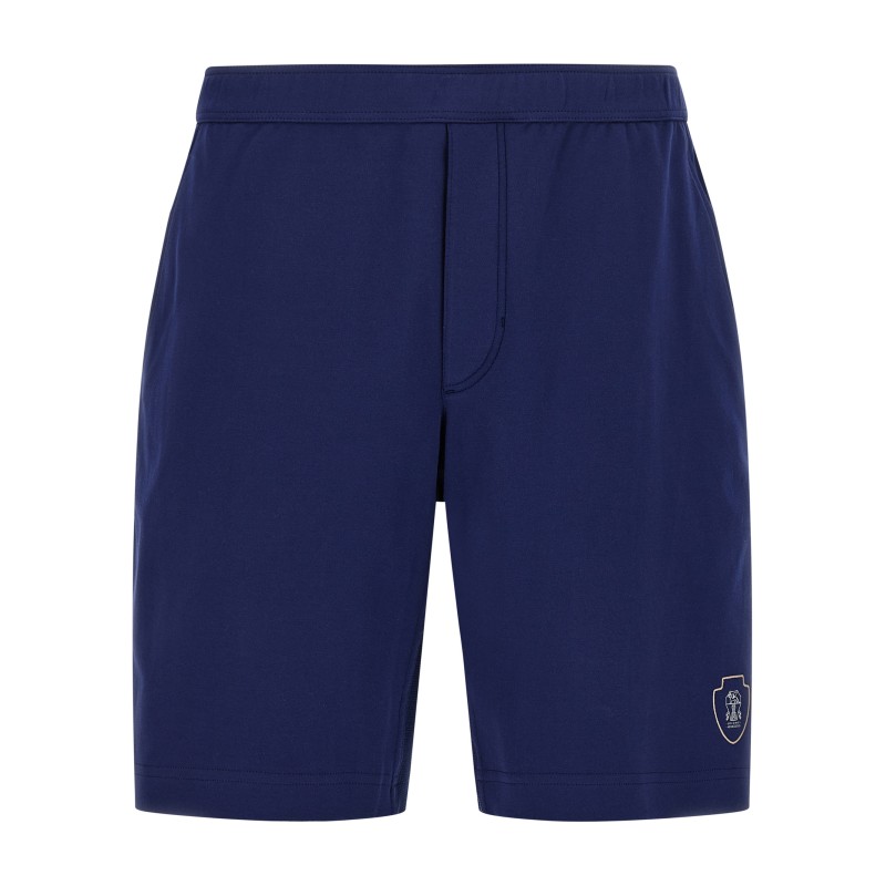 Interlock cotton bermuda shorts
