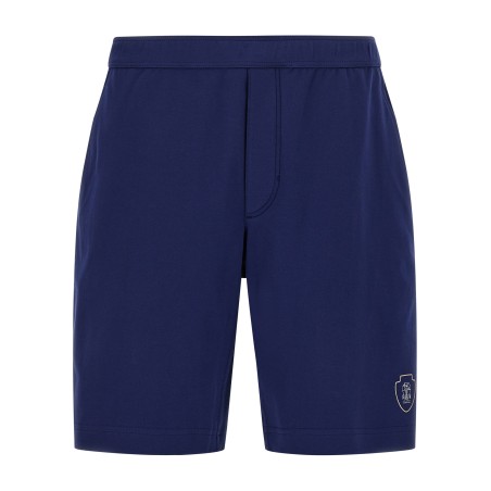 Interlock cotton bermuda shorts