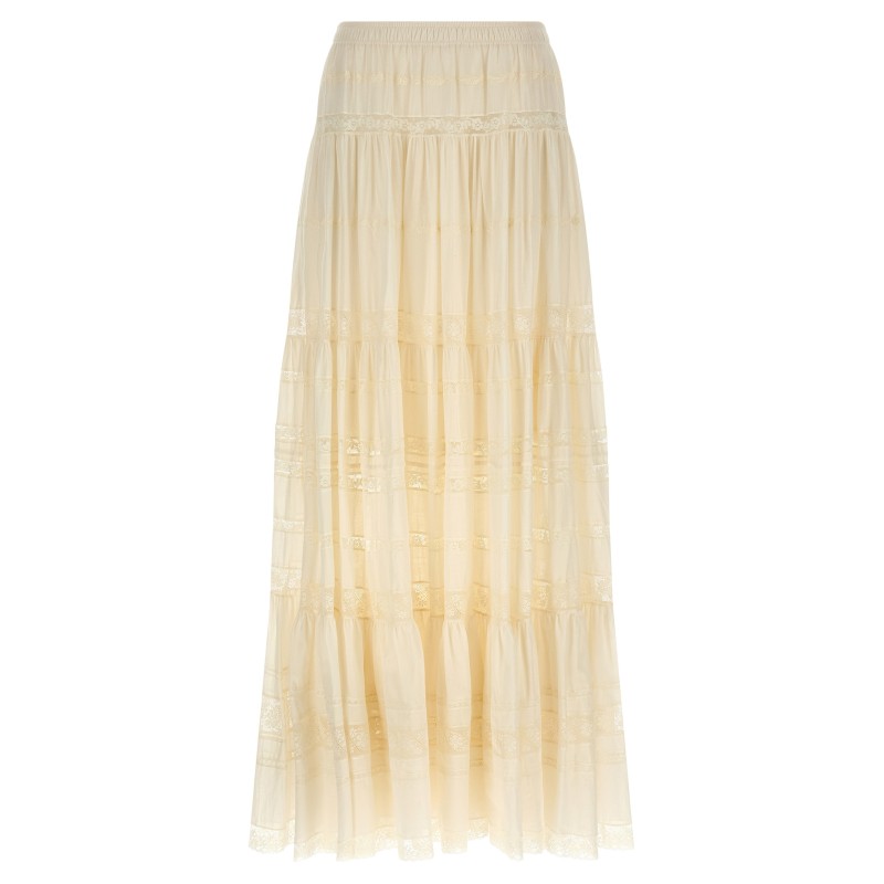 Lace insert skirt