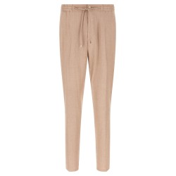 Flamed linen joggers