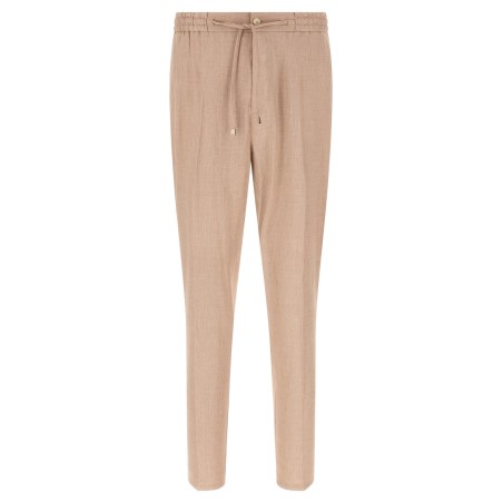 Flamed linen joggers