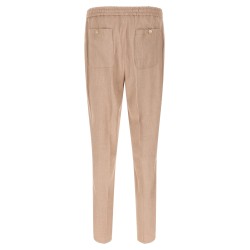 Flamed linen joggers