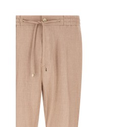 Flamed linen joggers
