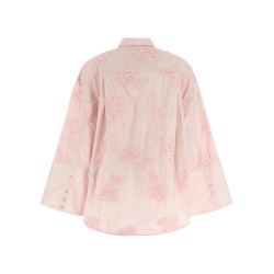 Floral embroidery shirt