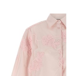 Floral embroidery shirt
