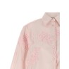 Floral embroidery shirt