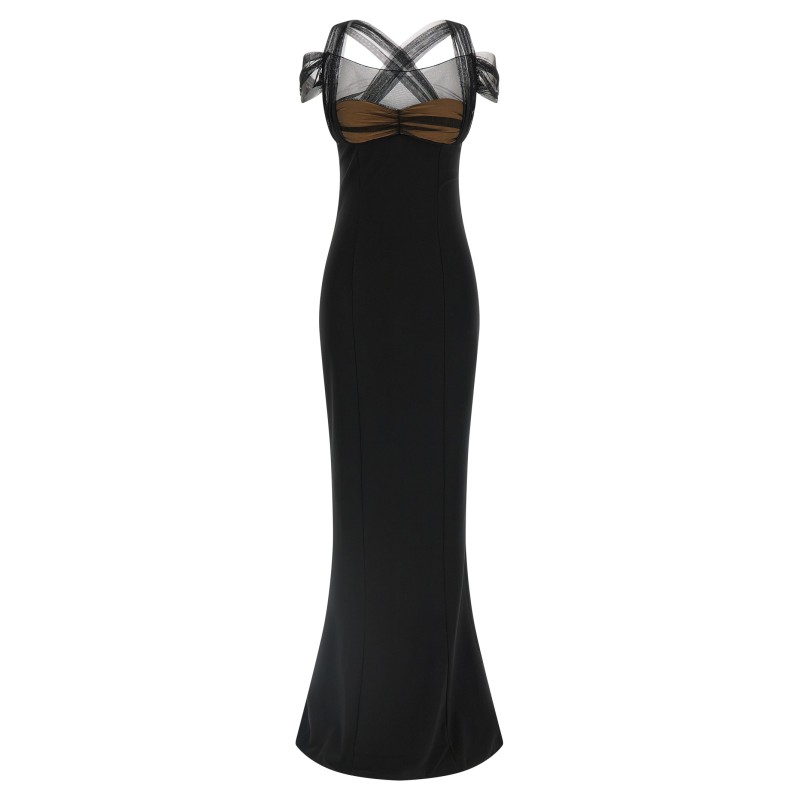 'Draped Padded Cup Maxi' dress