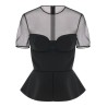 'Tailored Bustier With Sheer Neckline' top