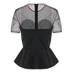 'Tailored Bustier With Sheer Neckline' top