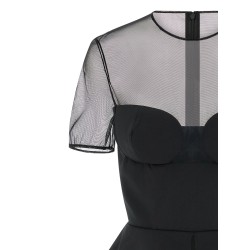 'Tailored Bustier With Sheer Neckline' top
