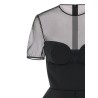'Tailored Bustier With Sheer Neckline' top