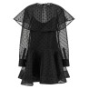 'Black Organza Circle Collar' dress