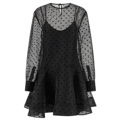 'Black Organza Circle Collar' dress