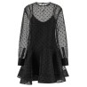 'Black Organza Circle Collar' dress