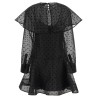 'Black Organza Circle Collar' dress