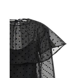 'Black Organza Circle Collar' dress