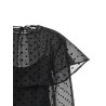 'Black Organza Circle Collar' dress