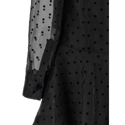 'Black Organza Circle Collar' dress