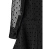 'Black Organza Circle Collar' dress