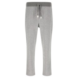 Piqué cotton joggers