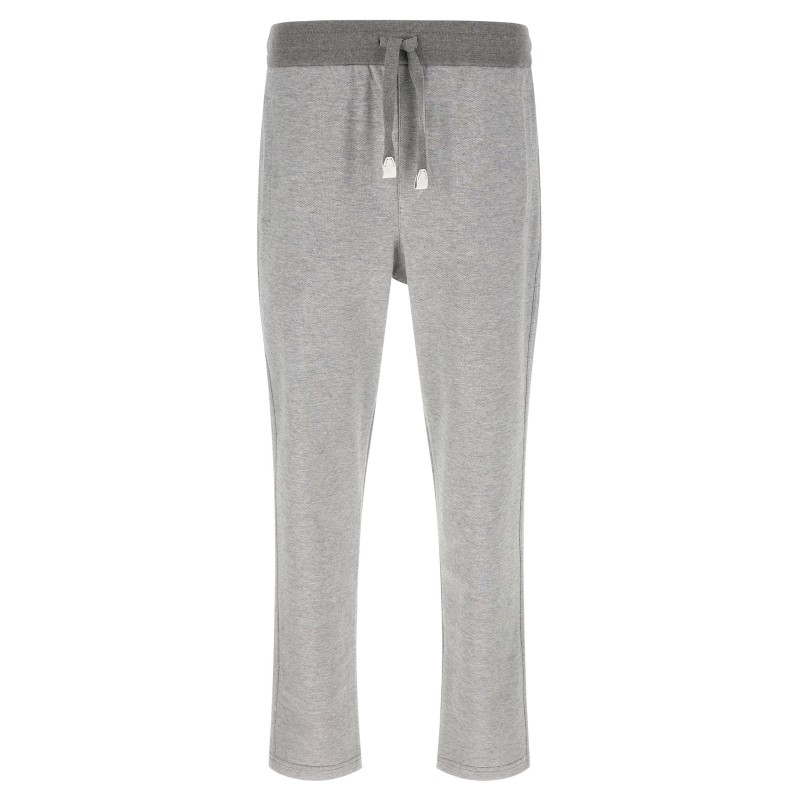Piqué cotton joggers