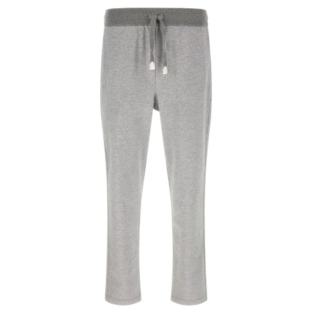 Piqué cotton joggers