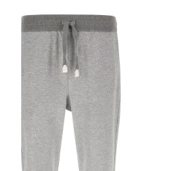 Piqué cotton joggers