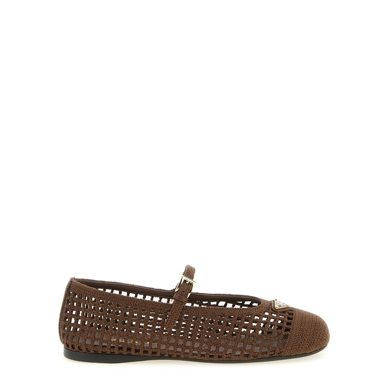 Crochet cotton ballet flats