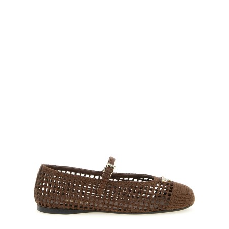 Crochet cotton ballet flats