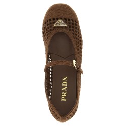 Crochet cotton ballet flats