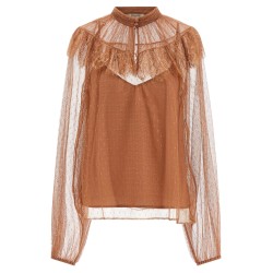 Tulle plumetis blouse