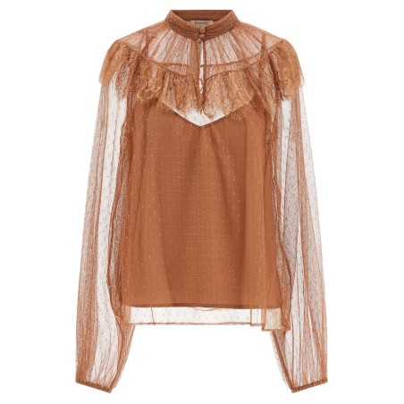 Tulle plumetis blouse