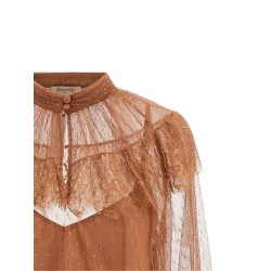 Tulle plumetis blouse