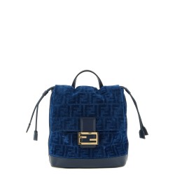 FF flocked denim backpack