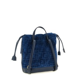 FF flocked denim backpack