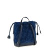 FF flocked denim backpack