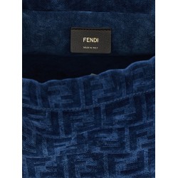 FF flocked denim backpack