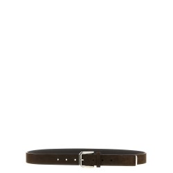 Inverted leather belt