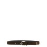 Inverted leather belt