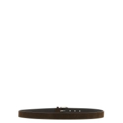 Inverted leather belt