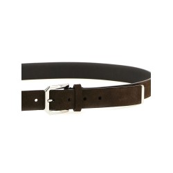 Inverted leather belt