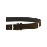 Inverted leather belt